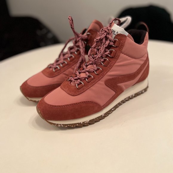 - NWT rag & bone Pink Retro Hiker Sneaker - used - Picture 2 of 9
